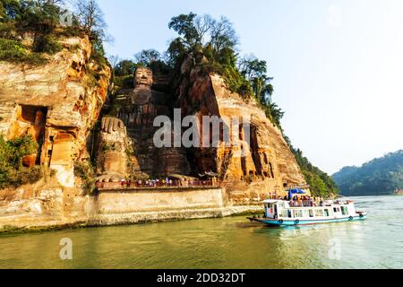 Chengdu nel Buddha gigante di sichuan leshan Foto Stock