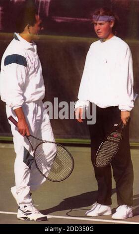 Il tennista tedesco Anke Huber, anni '90 Foto Stock