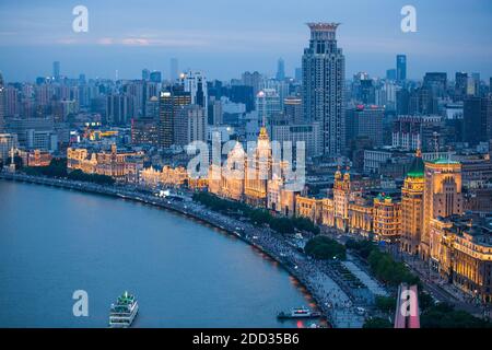 Shanghai costruzione urbana Foto Stock