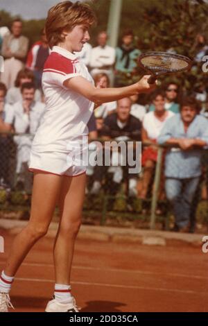 Tennista italiano Laura Golarsa, anni ottanta Foto Stock