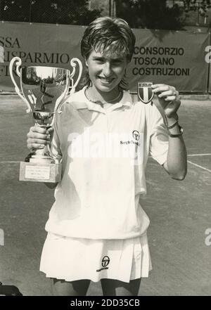 Tennista italiano Laura Golarsa, anni ottanta Foto Stock