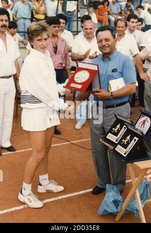 Tennista italiano Laura Golarsa, anni ottanta Foto Stock