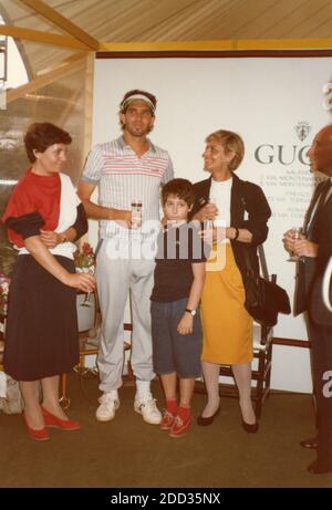 Tennista ecuadoriano Andres Gomez, 1984 Foto Stock