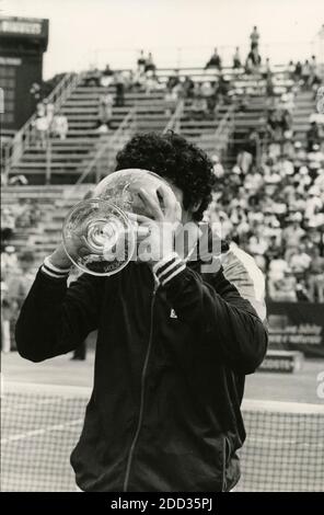 Il tennista ecuadoriano Andres Gomez, anni ottanta Foto Stock