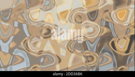 Grafica d'oro astratta vorticosa sfondo a trama ondulata. Foto Stock