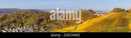 Stuttgart Grabkapelle tomba cappella Württemberg Rotenberg autunno autunno vigneto viaggio In Germania natura Foto Stock