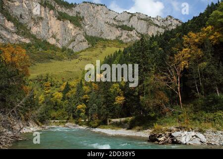 Gansu provincia zhuoni valle gola Foto Stock