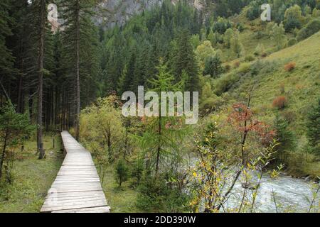 Gansu provincia zhuoni valle gola Foto Stock