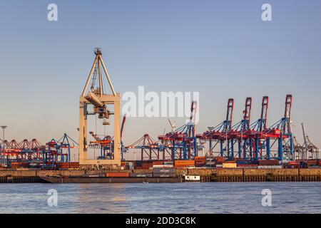 Geografia / viaggio, Germania, Amburgo, Amburgo, terminal dei container Burchardkai, porto di Amburgo, Ovelgo, diritti aggiuntivi-clearance-Info-non-disponibile Foto Stock