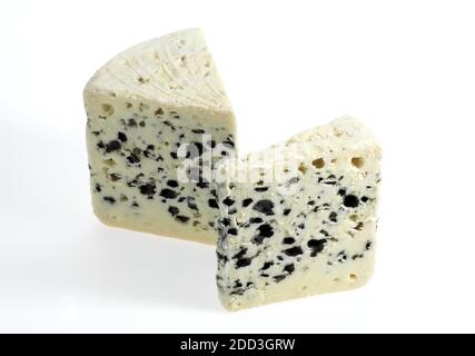 Francese chiamato formaggio Roquefort, formaggio prodotto con latte di pecora Foto Stock
