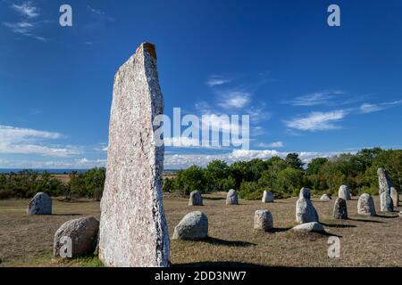 Geografia / viaggio, Svezia, calamari, Degerhamn, campo grave a Gettlinge, isola Oeland, Smaland, Sud Ovest, Additional-Rights-Clearance-Info-non-disponibile Foto Stock