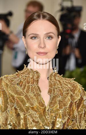 Evan Rachel Wood frequentare l'Istituto Costume beneficiare al Metropolitan Museum of Art per celebrare l'apertura dei corpi celesti: La moda e l'immaginazione cattolica. The Metropolitan Museum of Art, New York City, New York, 7 maggio 2018. Foto di Lionel Hahn/ABACAPRESS.COM Foto Stock