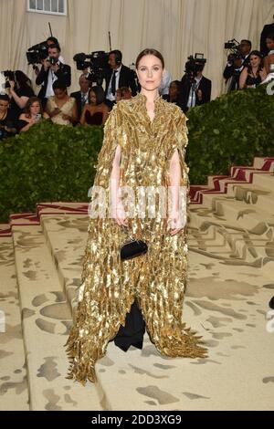 Evan Rachel Wood frequentare l'Istituto Costume beneficiare al Metropolitan Museum of Art per celebrare l'apertura dei corpi celesti: La moda e l'immaginazione cattolica. The Metropolitan Museum of Art, New York City, New York, 7 maggio 2018. Foto di Lionel Hahn/ABACAPRESS.COM Foto Stock