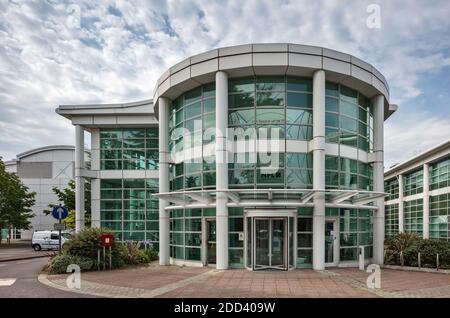 Edificio della reception presso il National Physical Laboratory di Teddington, Londra, Inghilterra. Foto Stock