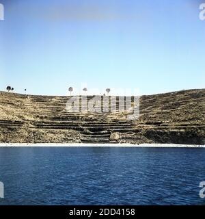 Die Landschaft am Titicaca vedere, Perù 1960er Jahre. Paesaggio panoramico intorno al lago Tititcaca, Perù 1960s. Foto Stock