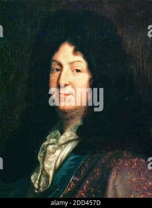 JEAN RACINE (1639-1699) drammaturgo francese dopo un dipinto di Jean-Baptiste Santerre circa 1690 Foto Stock