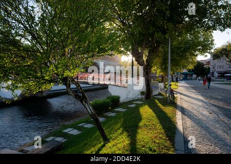 Aveiro, Portogallo - 22 Agosto 2020 : Passeggiate dalla Ria in Aveiro Foto Stock