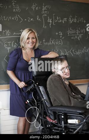 GRAN BRETAGNA /Cambridge/Stephen Hawking e sua figlia Lucy Hawking Foto Stock