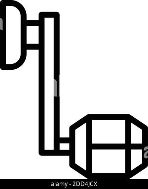 Icona del pedale di riparazione della bicicletta. Icona vettoriale del pedale di riparazione della bicicletta per il disegno del web isolato su sfondo bianco Illustrazione Vettoriale