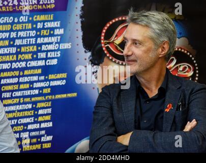 Antoine De Caunes partecipa alla Conferenza stampa Solidays a Parigi, Francia, il 5 giugno 2018. Foto di Alain Apaydin/ABACAPRESS.COM Foto Stock