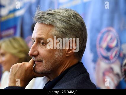 Antoine De Caunes partecipa alla Conferenza stampa Solidays a Parigi, Francia, il 5 giugno 2018. Foto di Alain Apaydin/ABACAPRESS.COM Foto Stock