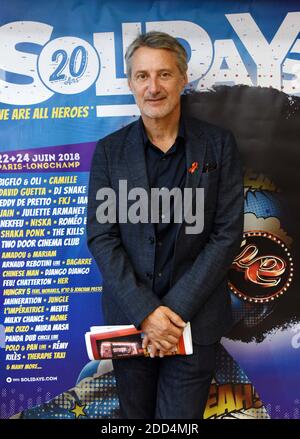 Antoine De Caunes partecipa alla Conferenza stampa Solidays a Parigi, Francia, il 5 giugno 2018. Foto di Alain Apaydin/ABACAPRESS.COM Foto Stock