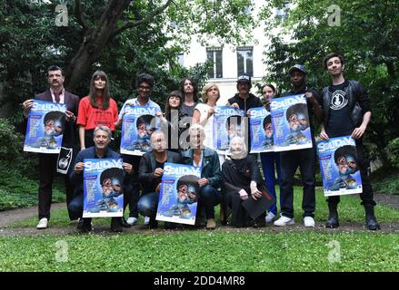 Antoine De Caunes Mc Solaar, Valerie Pecresse Luc Barruet, Clara Luciani, Juliette Armanet, Jeanne Galice aka Jain, Arnaud Rebotini alla Conferenza stampa di Solidays a Parigi, Francia, il 5 giugno 2018. Foto di Alain Apaydin/ABACAPRESS.COM Foto Stock