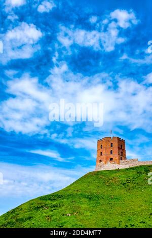 Torre di Gediminas di Vilnius, Lituania Foto Stock