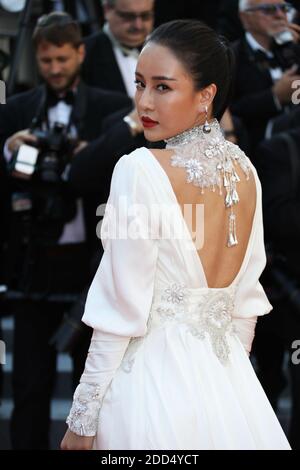 Guan Xiaotong partecipa alla proiezione di 'Ash is the Purest White (Jiang Hu Er NV)' durante il 71esimo festival annuale del cinema di Cannes al Palais des Festivals il 11 maggio 2018 a Cannes, Francia Foto di David Boyer/ABACAPRESS.COM Foto Stock