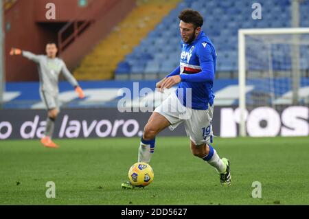 VASCO REGINI (Sampdoria) durante Sampdoria vs Bologna, Serie a di calcio italiana, Genova, Italia, 22 Nov 2020 - Photo .LM/Danilo Vigo Foto Stock