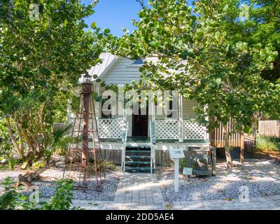 Burnap Cottage nel Sanibel Historical Museum and Village on Isola di Sanibel sulla costa sud-occidentale della Florida nel Stati non intenti Foto Stock