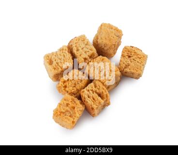 Studio di crostini ciabatta tagliati contro un bianco Sfondo - John Gollop Foto Stock