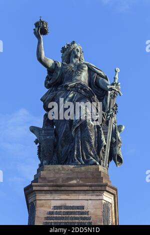 Geografia / viaggio, Germania, Assia, Ruedesheim, le lingue germaniche sul Niederwalddenkmal in Rue, diritti aggiuntivi-clearance-Info-non-disponibile Foto Stock