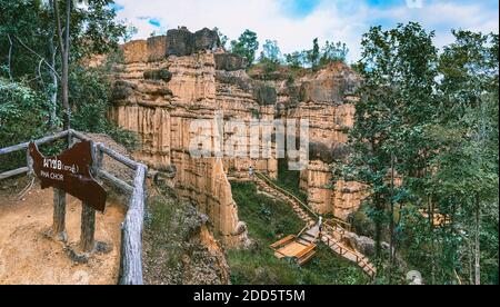 Parco Nazionale del Chor Canyon di PHA nella provincia di Chiang mai, Thailandia Foto Stock