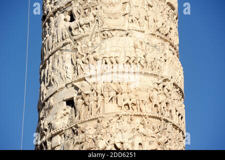 Italia, Roma, colonna di Marco Aurelio Foto Stock