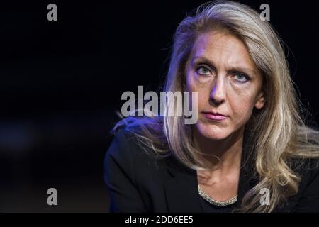 L'amministratore delegato di radio France Sibyle Veil partecipa a una conferenza stampa per presentare il programma 2018/2019 di radio France alla Maison de la radio, a Parigi, il 29 agosto 2018. Foto di ELIOT BLONDT/ABACAPRESS.COM Foto Stock
