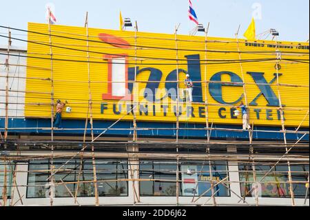 Edificio dei lavoratori a Chiang mai, Thailandia, Sud-est asiatico Foto Stock