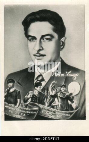 Raj Kapoor (Shrishti Nath Kapoor, 14 dicembre 1924 – 2 giugno 1988) è stato un . Vecchio vintage p Foto Stock