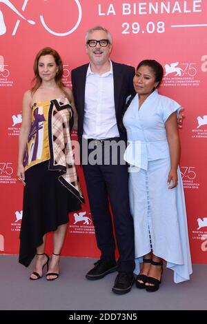 Yalit Aparicio, Alfonso Cuaron e Marina de Tavira partecipano alla Roma Photocall nell'ambito del 75° Festival Internazionale del Cinema di Venezia (Mostra), che si terrà a Venezia il 30 agosto 2018. Foto di Aurore Marechal/ABACAPRESS.COM Foto Stock