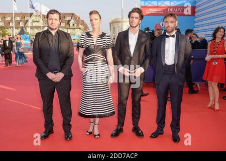 I membri della giuria della rivelazione Karim Leklou, Kate Moran, Francois Civil, Hubert Charuel partecipano alla cerimonia di apertura del 44° Festival cinematografico americano di Deauville, in Francia, il 31 agosto 2018. Foto di Julien Reynaud/APS-Medias/ABACAPRESS.COM Foto Stock