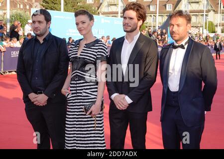 I membri della giuria della rivelazione Karim Leklou, Kate Moran, Francois Civil, Hubert Charuel partecipano alla cerimonia di apertura del 44° Festival cinematografico americano di Deauville, in Francia, il 31 agosto 2018. Foto di Julien Reynaud/APS-Medias/ABACAPRESS.COM Foto Stock