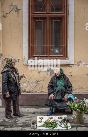 Mercato di Sapanta, Maramures, Romania Foto Stock