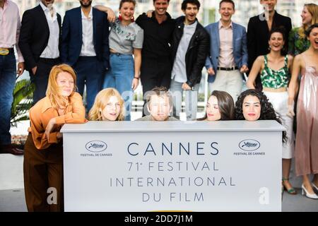 Registi Melanie Thierry, Clemence Poesy, Pierre Deladonchamps, Charlotte le Bon e Sabrina Ouazani partecipano alla fotocellula per i talenti Adami 2018 durante il 71esimo Festival annuale del Cinema di Cannes al Palais des Festivals il 15 maggio 2018 a Cannes, Francia. Foto di David Boyer/ABACAPRESS.COM Foto Stock