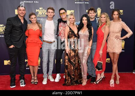 JAX Taylor, Brittany Cartwright, James Kennedy, Ariana Madix, Tom Sandoval, Scheana Shay, Stassi Schroeder, Kristen Doute, e Tom Schwartz partecipano al MTV Movie and TV Awards 2018 al Barker Hangar il 16 giugno 2018 a Santa Monica, California. Foto di Lionel Hahn/ABACAPRESS.COM Foto Stock