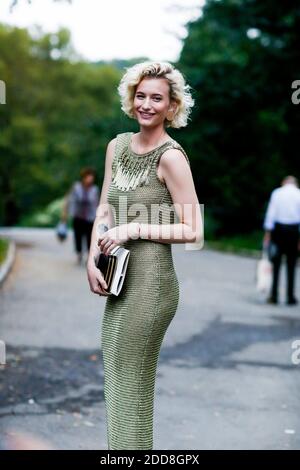 Street Style, Zanita Whittington in arrivo a Ralph Lauren primavera estate 2019 spettacolo di ready-to-wear, 50 ° anniversario, tenuto a Central Park a New York, USA, il 7 settembre 2018. Foto di Marie-Paola Bertrand-Hillion/ABACAPRESS.COM Foto Stock