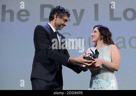 Soudade Kaadan riceve il Leone del futuro - 'Luigi De Laurentiis' Venice Award per un film di debutto per 'The Day i Lost My Shadow (Yom Adaatou Zouli)' durante la cerimonia di chiusura del 75° Festival Internazionale del Cinema di Venezia (Mostra), il 08 settembre 2018. Foto di Aurore Marechal/ABACAPRESS.COM Foto Stock