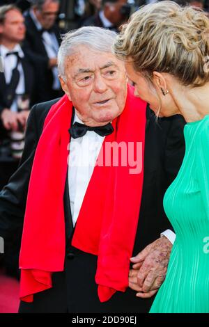 Il regista francese Claude Lanzmann arriva il 19 maggio 2018 per la cerimonia di chiusura e la proiezione del film "l'uomo che ha ucciso Don Chisciotte" alla 71a edizione del Festival del Cinema di Cannes, Francia meridionale. Foto di David Boyer/ABACAPRESS.COM Foto Stock