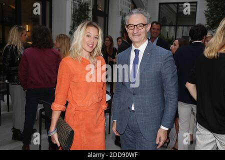 Ludivine Sagnier et Jean-Luc Cousty Lors de l'ouverture du Spa Akasha de l'hotel Lutetia en partenariat avec Carita a Paris, France, le 10 Settembre 2018. Foto di Jerome Domine/ABACAPRESS.COM Foto Stock