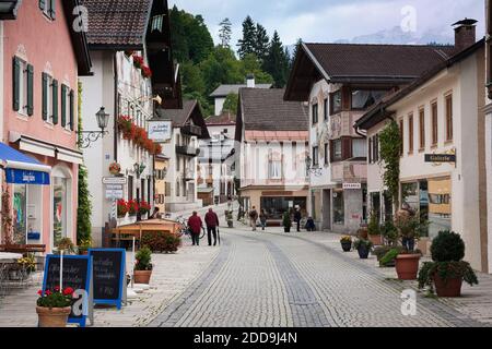 Ludwigstrasse, strada pedonale, Partenkirchen, Garmisch-Partenkirchen, Baviera, Germania Foto Stock