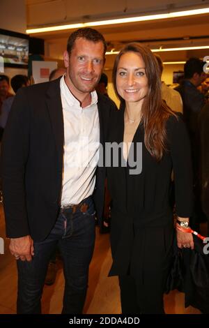 Exclusif - Sylvain Armand et Gaetane Thiney assiste au Match de Football France-Irlande dans le salon Orange au Stade de France a St-Denis, France, le 28 mai 2018. Foto di Jerome Domine/ABACAPRESS.COM Foto Stock